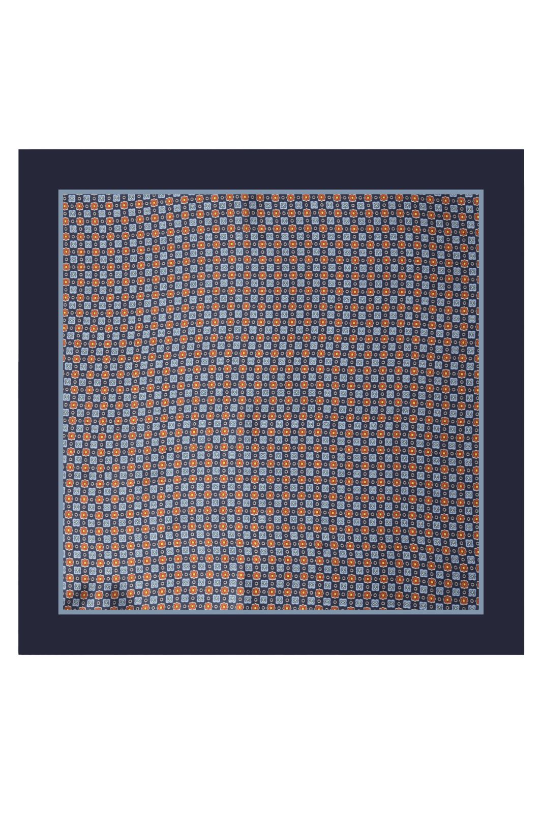 Navy Mosaic Pocket Square