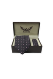 Purple Geometric Cashmere Tie Set