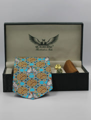 Aqua Cockatoos Silk Tie Set