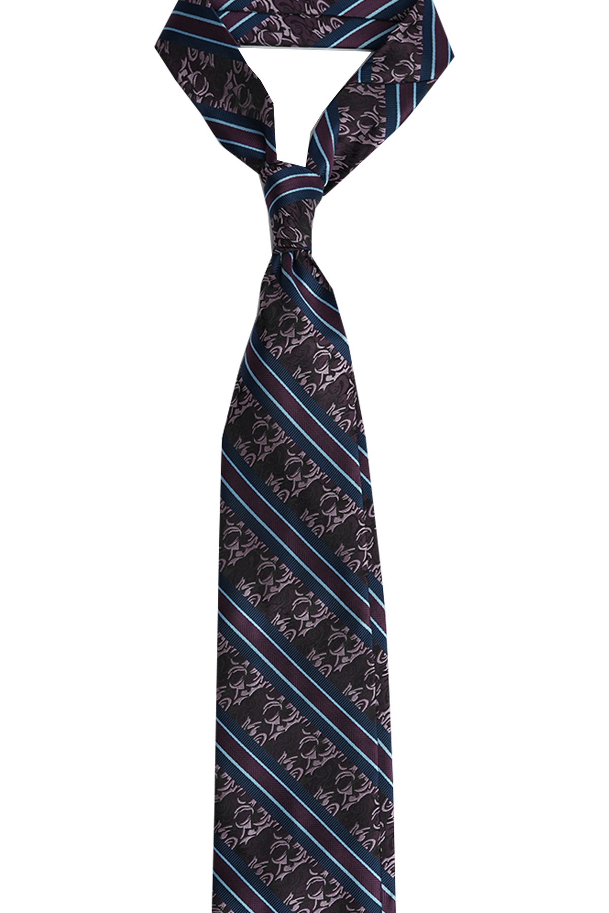 Wine Striped Tie Set