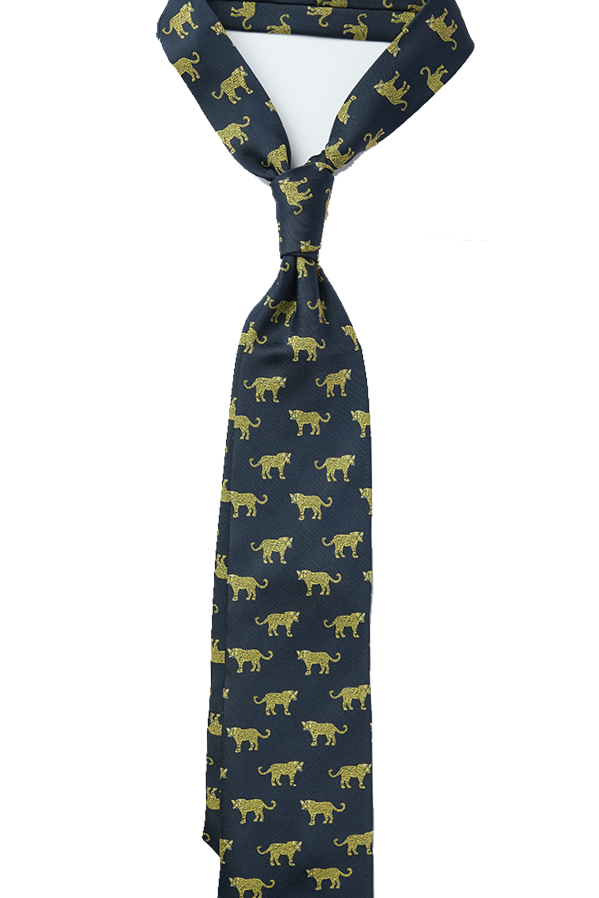 Navy Leopard Tie Set