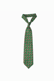 Green Polo Horses Twill Tie Set