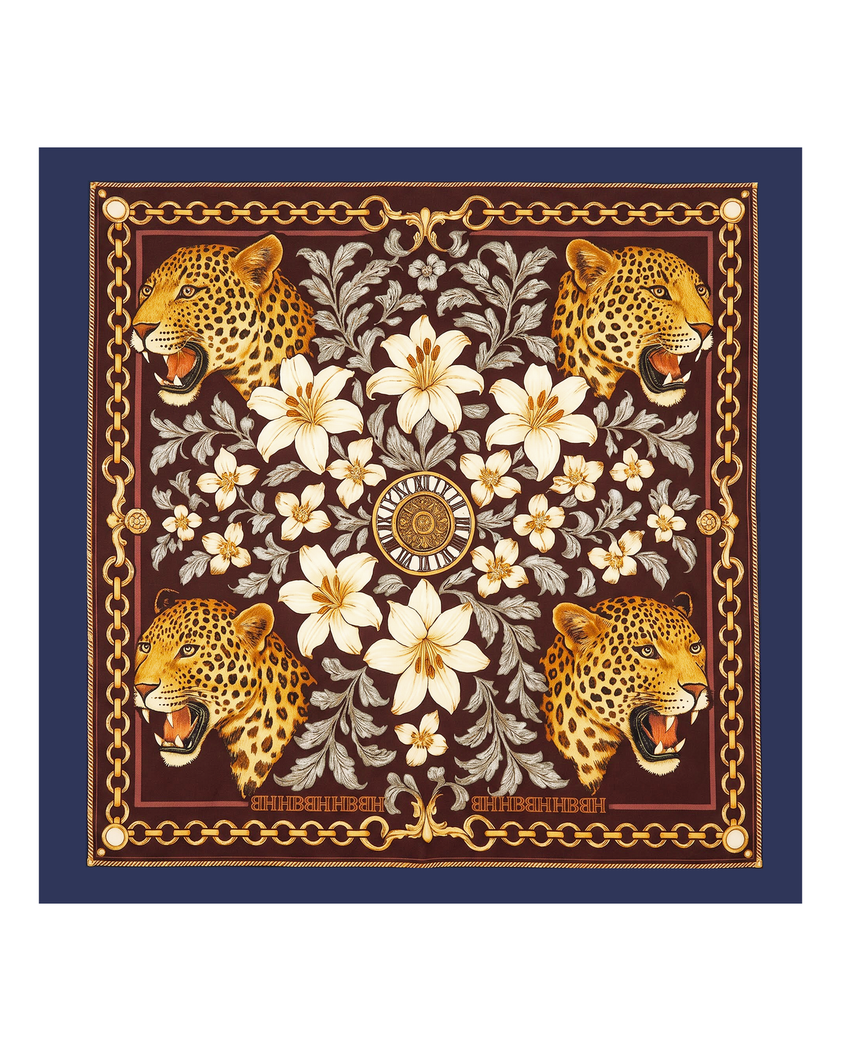 The Leopard Jardin Pocket Square