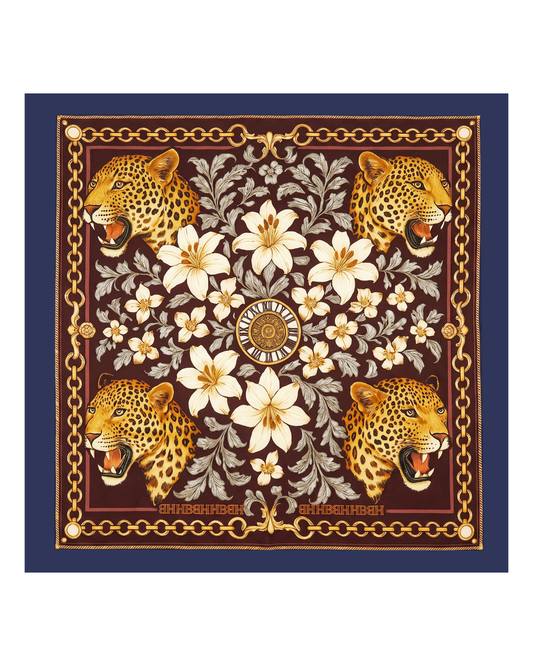 The Leopard Jardin Pocket Square