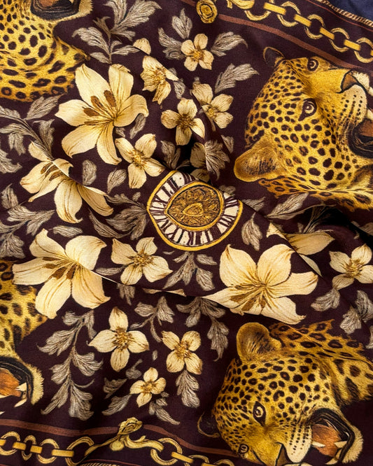 The Leopard Jardin Pocket Square