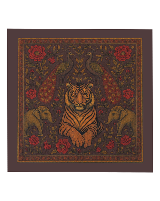 The Tiger Maharaja Pocket Square