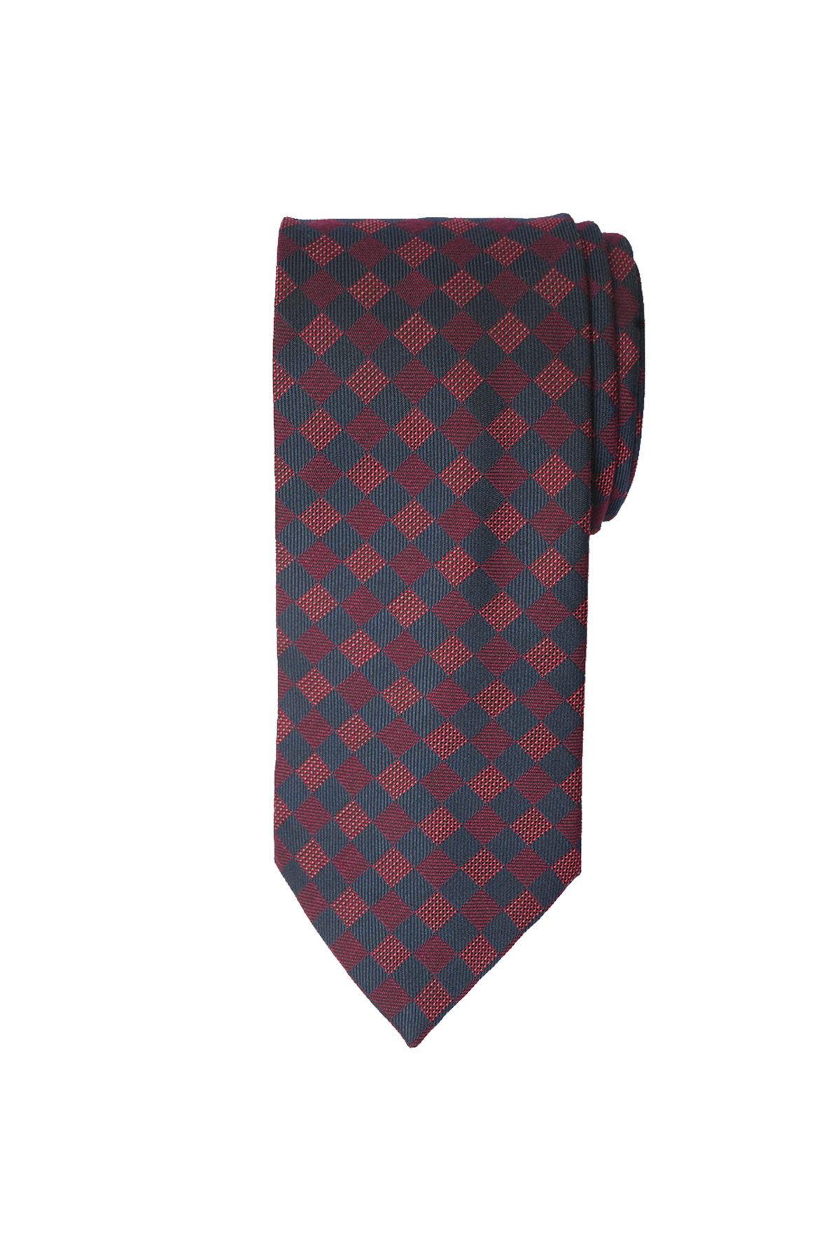 Maroon Navy Chess Cashmere Tie Set