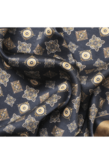 Black Medallion Pocket Square