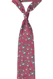 Flying Ducks Maroon Twill Tie Set