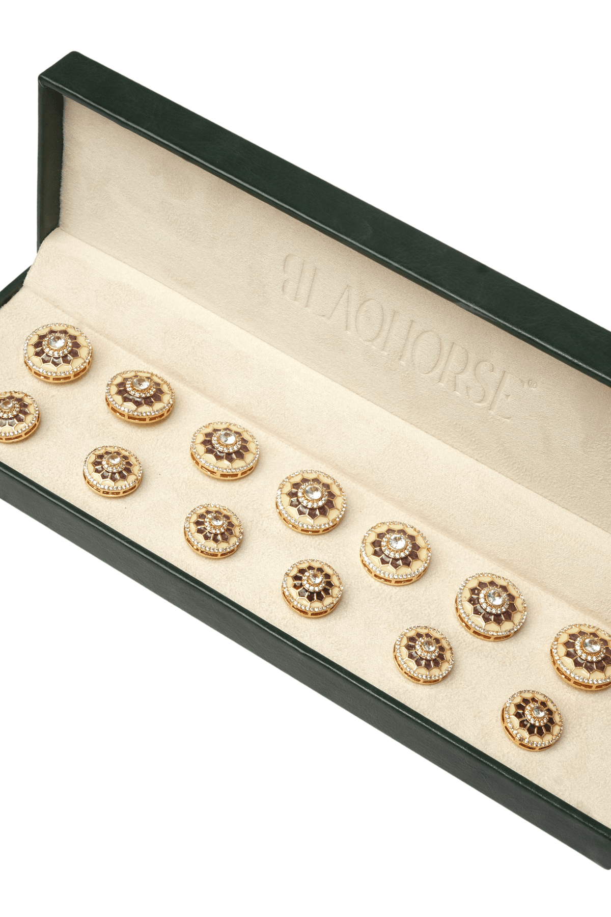 Ivory Regal Crest Button Set ( Set 7 big and 6 small )