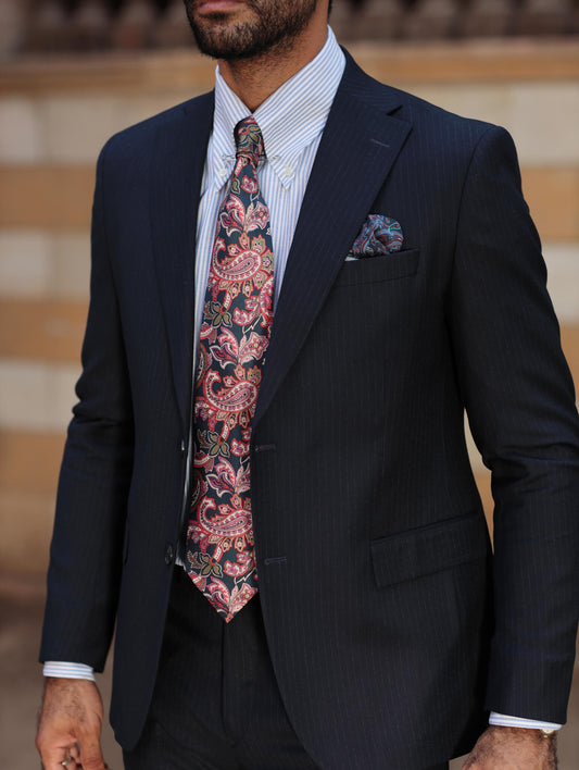 Floral Paisley Silk Tie Set