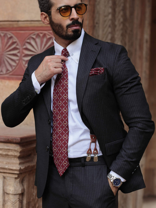 BH Signature Maroon Tie Set