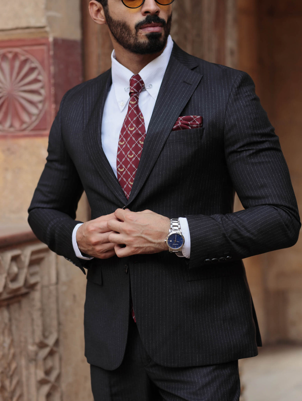 BH Signature Maroon Tie Set