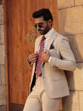 Red And Blue Paisley SIlk Tie Set