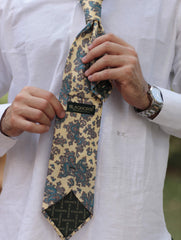 Aqua Butter Paisley Silk Tie Set