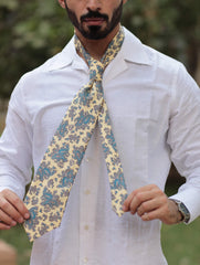 Aqua Butter Paisley Silk Tie Set