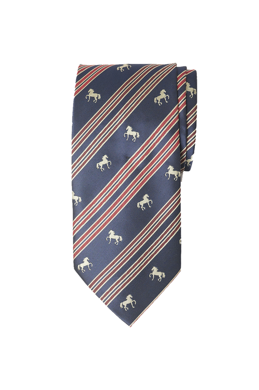 Regent Navy Equestrian Stripe Tie Set