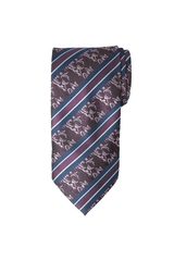 Wine Striped Tie Set