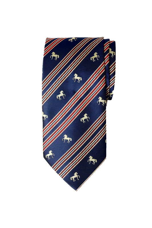 Regent Navy Equestrian Stripe Tie Set