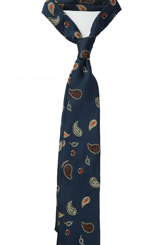 Persian Paisley Drop Navy Tie Set