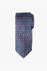 Aubergine Medallion Silk Tie Set