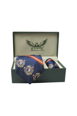 Nautical Miles Navy And Rust Tie Set