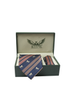 Regent Navy Equestrian Stripe Tie Set