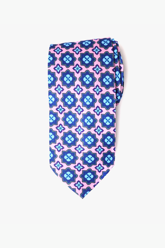 Floral Medallion Twill Tie Set