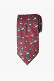 Flying Ducks Maroon Twill Tie Set