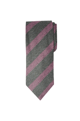 Charcoal Diagonal Stripe Cashmere Tie Set