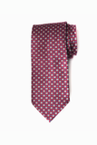 Burgundy Grid Silk Tie Set