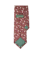 Jumping Hare Burgundy Tie Set