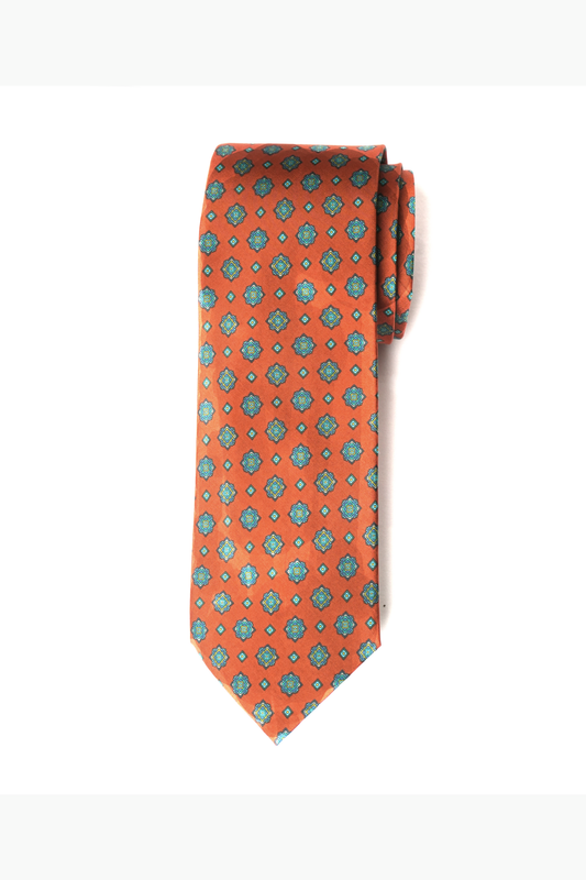 Rust Mandala Silk Tie Set