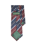 Horsebit Navy And Maroon Striped Tie Set