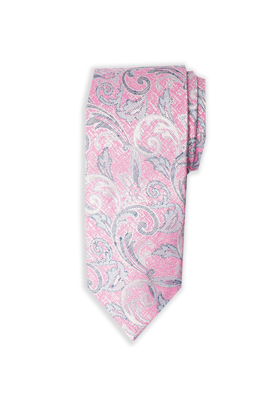 Pink Paisley Cashmere Tie Set