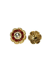 Artisan Burgundy Petal Button Set ( Set 7 big and 6 small )