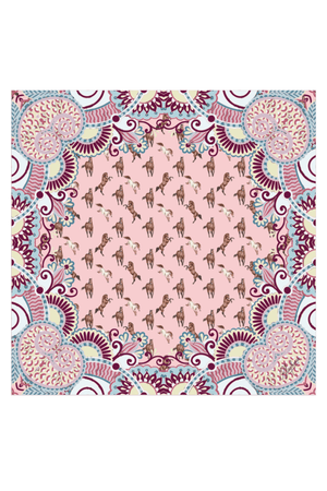 Soft Pink Equestrian Pocket Square