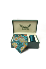 Teal FPM Silk Tie Set