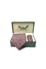 Verona Crimson Twill Tie Set