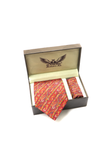 Tomato Striped Paisley Silk Tie Set