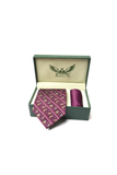 Wine Golfer Silk Tie Set