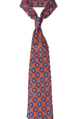 Burnt Orange Medallion Silk Tie Set