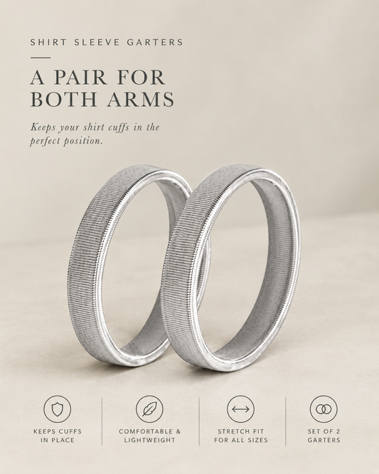 Silver Shirt Sleeve Arm Bands