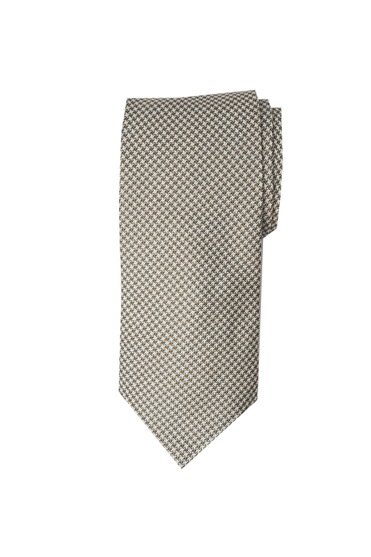 Houndstooth Beige Cashmere Tie Set