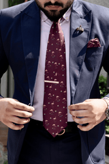 Flamingo Twill Tie Set