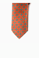 Rust Mandala Silk Tie Set