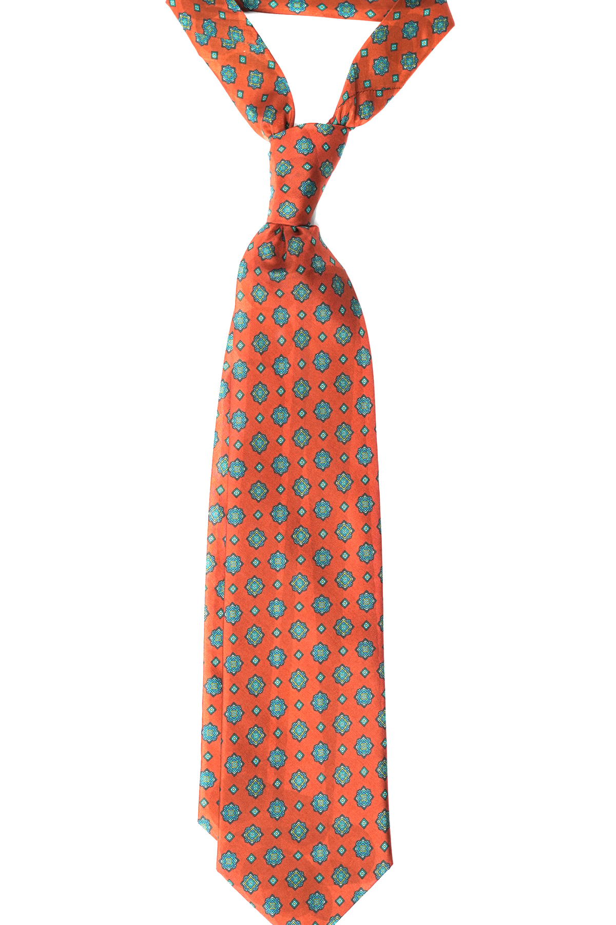 Rust Mandala Silk Tie Set