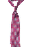 Burgundy Grid Silk Tie Set