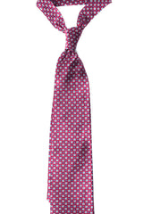 Burgundy Grid Silk Tie Set