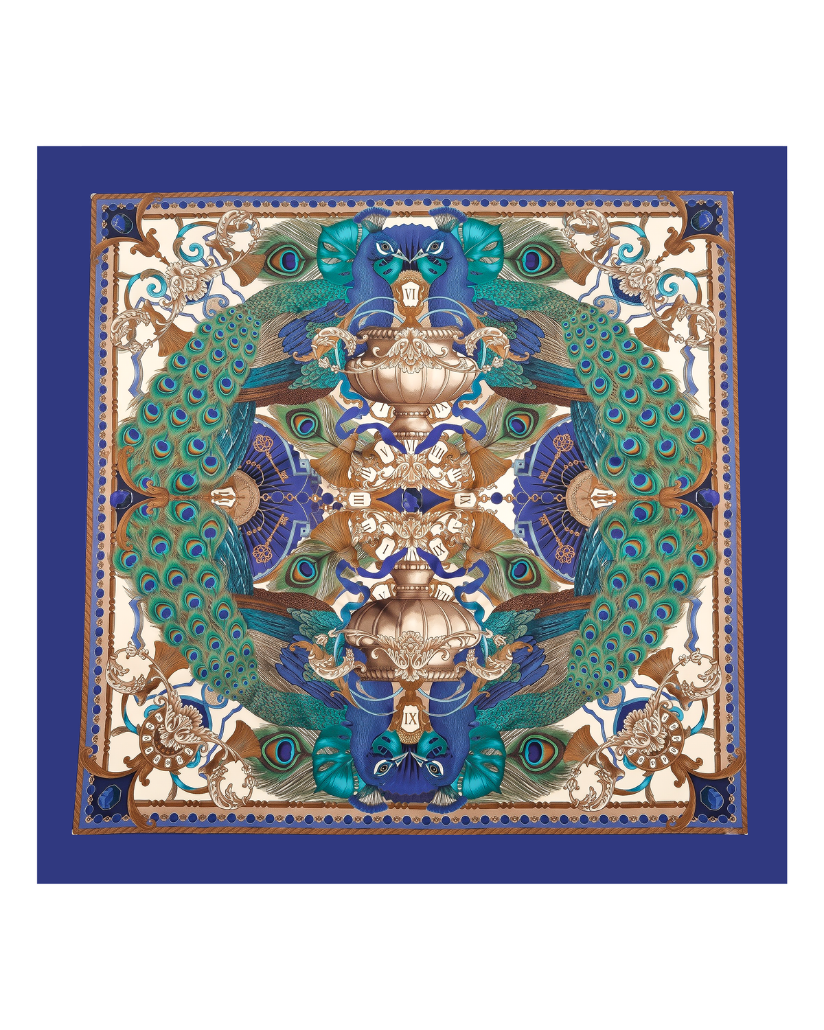 Peacock Royale Pocket Square